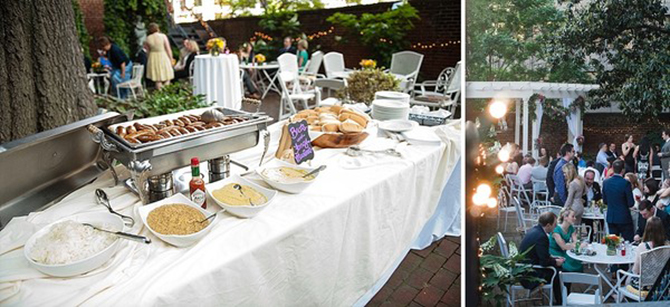 formal indoor wedding reception at the DACOR Bacon House