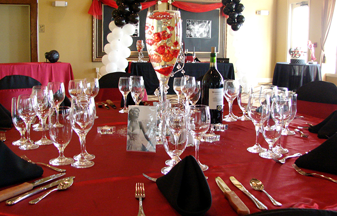 I DO Weddings By Sheri - Reception In White Black & Red