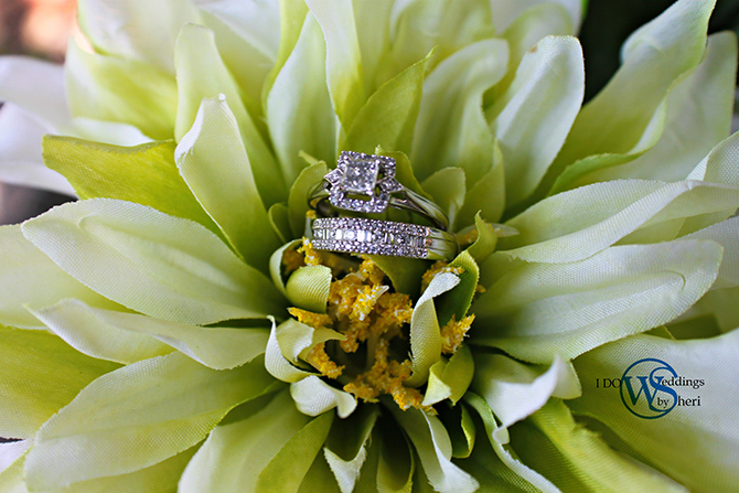 I DO Weddings By Sheri - Rings & Flower