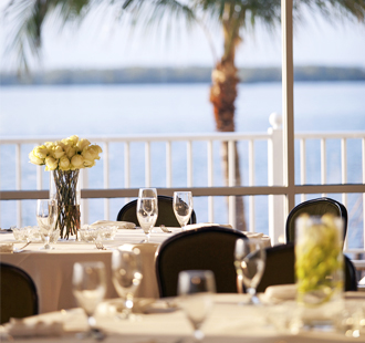 Sanibel Harbour Marriott Resort & Spa wedding reception tables beachview balcony