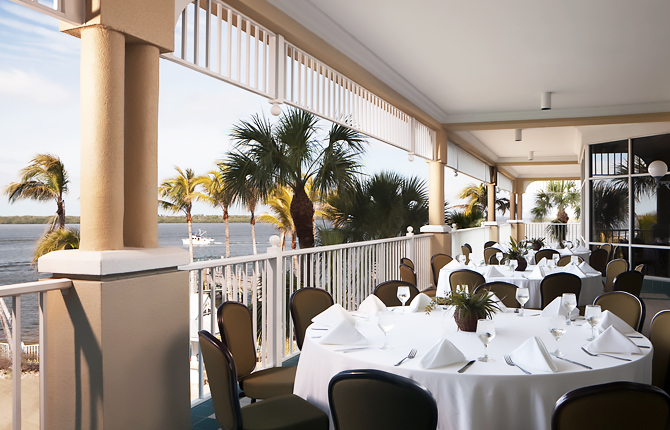 Sanibel Harbour Marriott Resort & Spa wedding reception beachside balcony