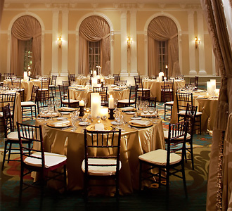 The Vinoy Renaissance St. Petersburg Resort & Golf Club wedding receptin interior gold