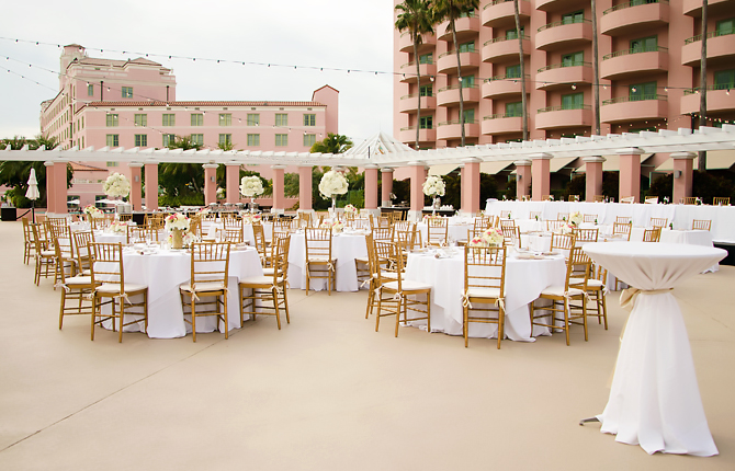 The Vinoy Renaissance St. Petersburg Resort & Golf Club outside wedding reception balcony