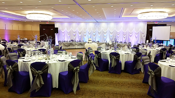 DoubleTree by Hilton Chicago-Arlington Heights - purple and pink reception