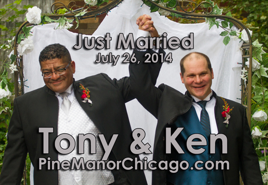 Gay Wedding Chicago Site - Reverend Pamela performing same-sex marriage ceremony