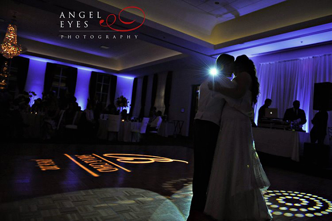 MDM Entertainment - Wedding couple dancing custom monogram GOBO