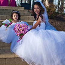 Photographic Pages - Bride and flower girl