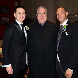 Same-sex couple on their wedding day - military - New Jersey