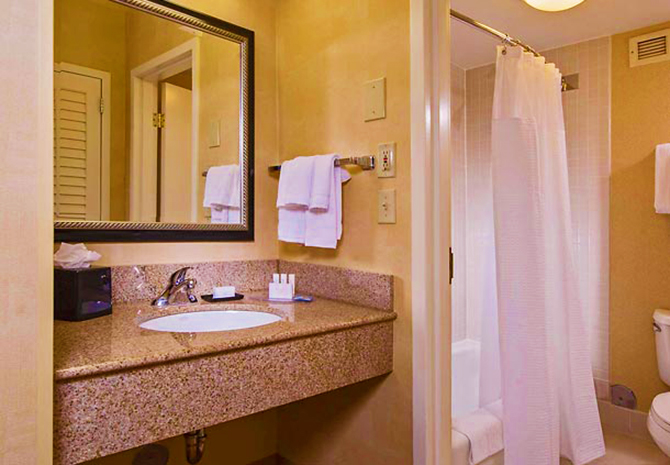 Courtyard Raleigh Midtown Raleigh North Carolina Bathroom Area