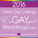 View Our Listing on the EnGAYged Weddings LGBT Wedding Directory