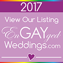 View Our Listing on the EnGAYged Weddings LGBT Wedding Directory