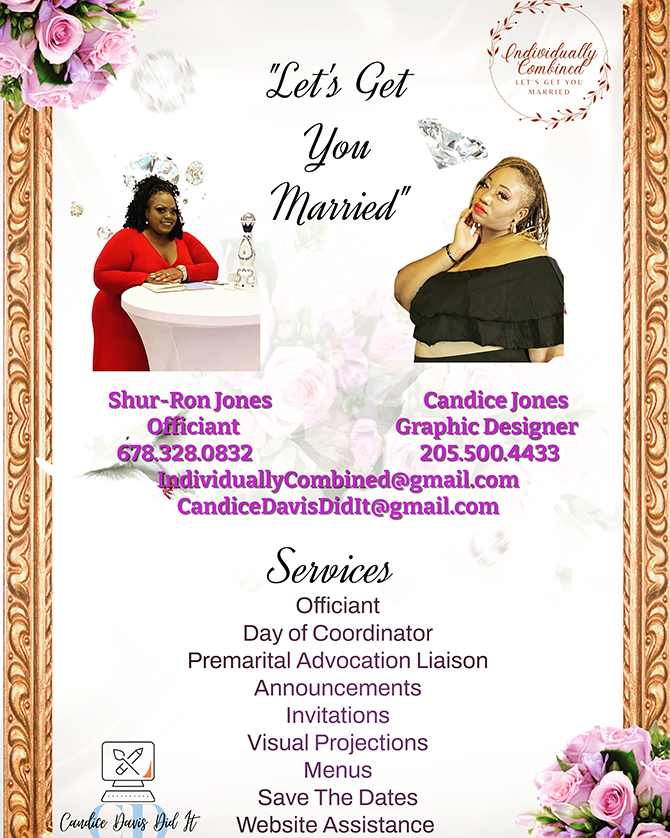 Birmingham, AL LGBT Wedding Officiant - Individually Combined Wedding Services