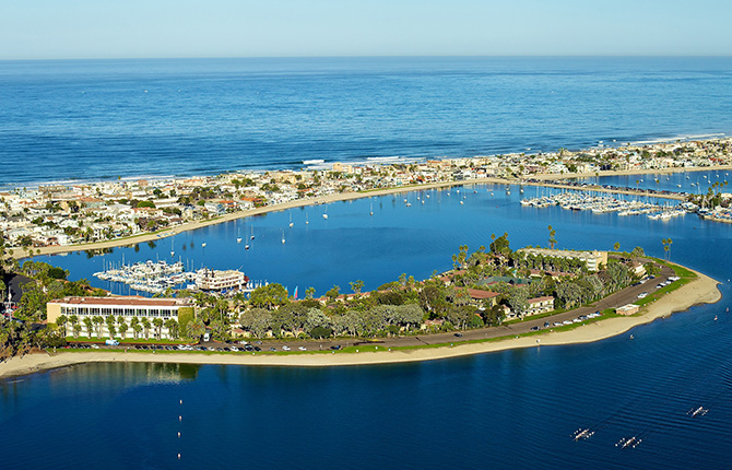 Bahia Resort Hotel Property Aerial View