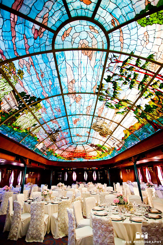 Bahia Resort Hotel Stained Glass Ceiling Reception Venue