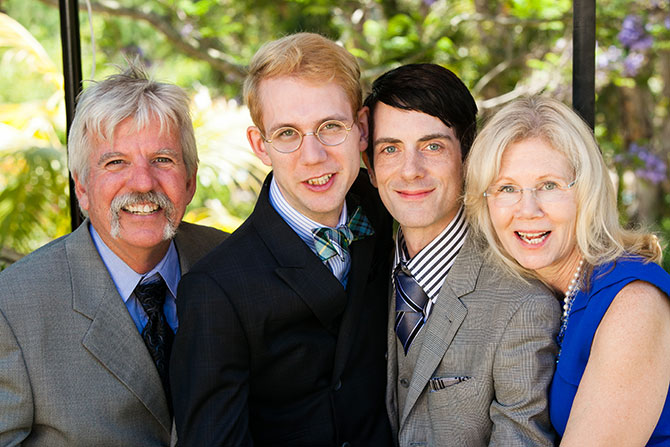 Joann Lane - husband - son and son in law - Ceremonies DeVie Same-Sex Wedding Officiant San Diego