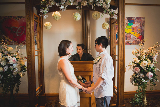 Derek Chad Photography - lesbian marriage ceremony at the courthouse
