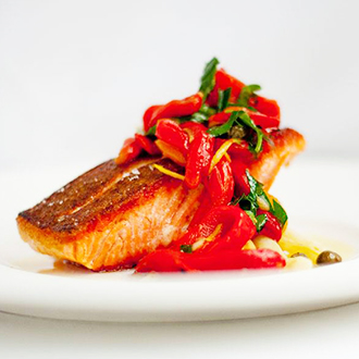 Mario's Place salmon entree