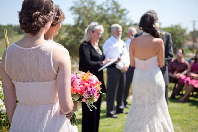Wedding ceremony on lake tahoe, CA - Mountain HIgh Weddings
