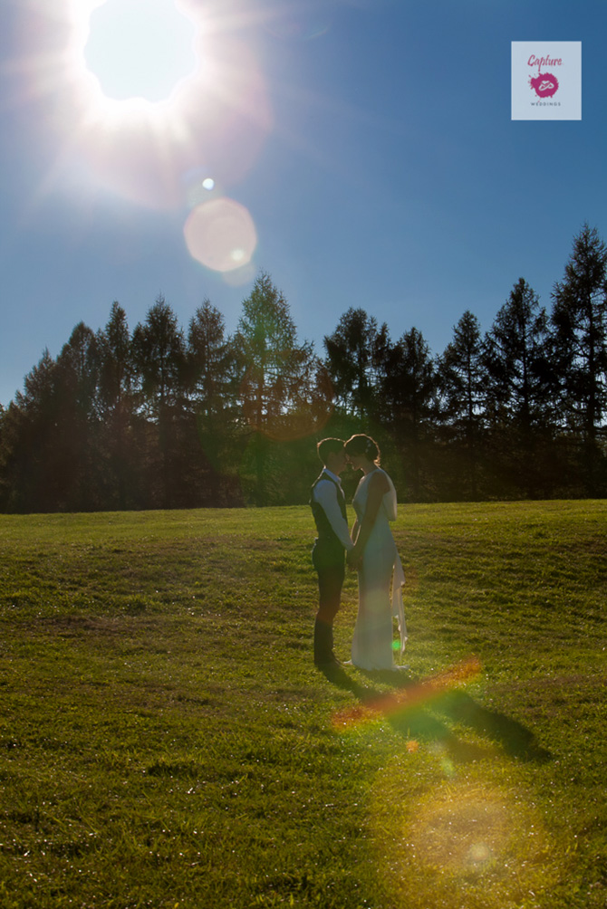 Capture Photography - Lesbian wedding brides countryside photograph