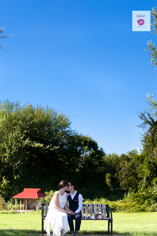 Capture Photography - Photo of lesbian brides on park bench