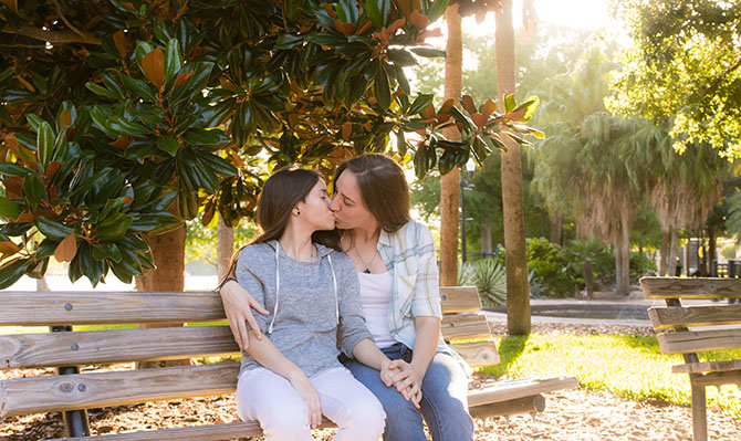 A. Harris Photography - Lesbian Couple Kiss 