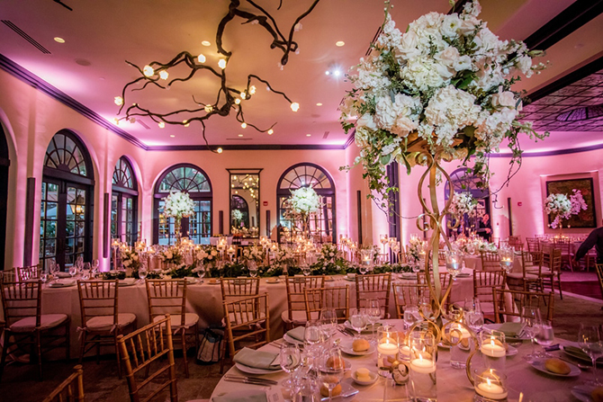 Brazilian Court Fountain - Palm Beach- South Florida LGBT Wedding Floral Design and Decor - Dalsimer Atlas