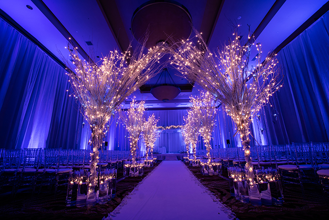 Indoor winter wedding ceremony - South Florida LGBT Wedding Floral Design and Decor - Dalsimer Atlas