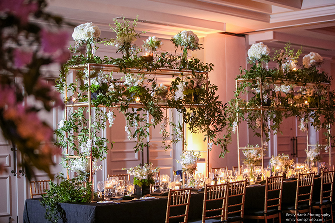 Wedding reception tablescapes - South Florida LGBT Wedding Floral Design and Decor - Dalsimer Atlas