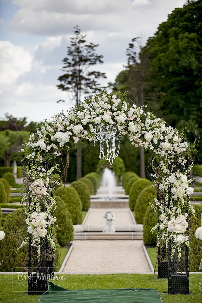 Outdoor wedding ceremony - South Florida LGBT Wedding Floral Design and Decor - Dalsimer Atlas