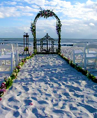 Florida Weddings Online - Beach Wedding Aisle and Arch