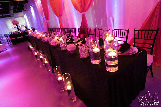 Heaven Event Center - Wedding Party Reception Dining Table