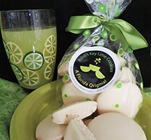 Kristis Key Lime Cookies Naples, Florida cookies with lime drink