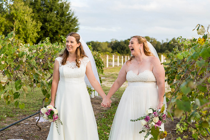 Lesbian Vineyard Wedding Photographer - Lori Barbely Photography