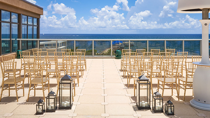 Pompano Beach, Florida LGBT Weding Ceremony Venue - Pier Six Rooftop - Hilton Pompano