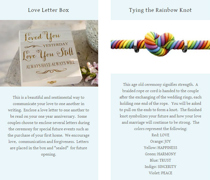 Love Letter Box and Tying the Rainbow knot - Pride Wedding Ceremonies