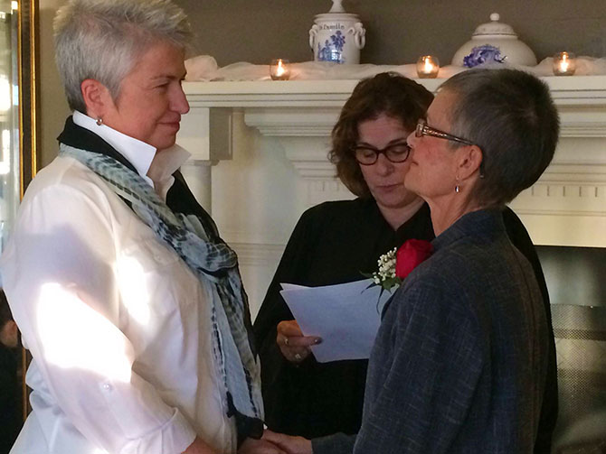 Rainbow Bells - Lesbian wedding ceremony