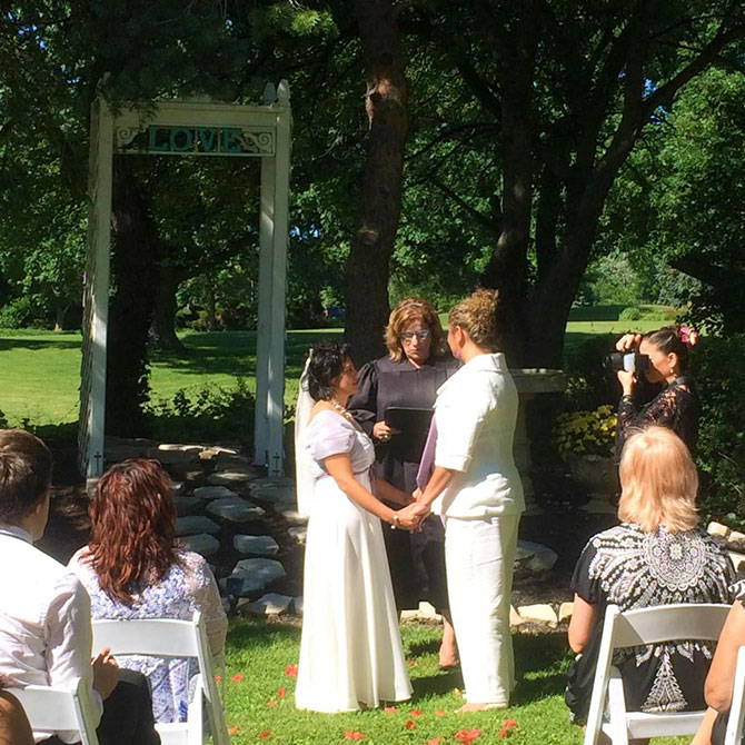 Rainbow Bells -  Outdoor LGBT Wedding Ceremony