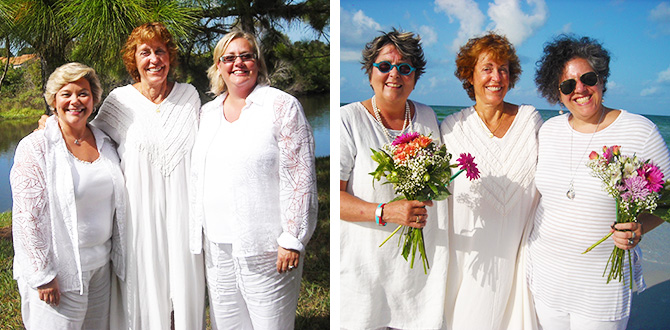 Rev. Susan "Sophie" Bierker - Floral Heart on the beach