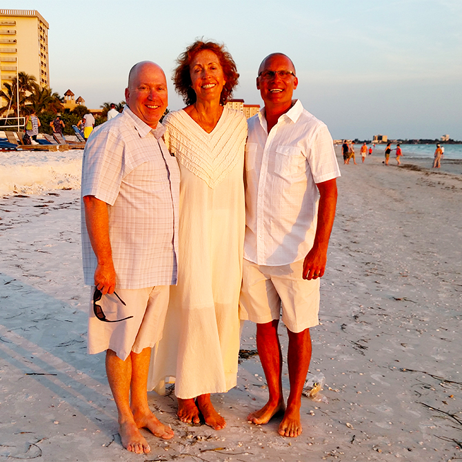 Rev. Susan "Sophie" Bierker - Floral Heart on the beach