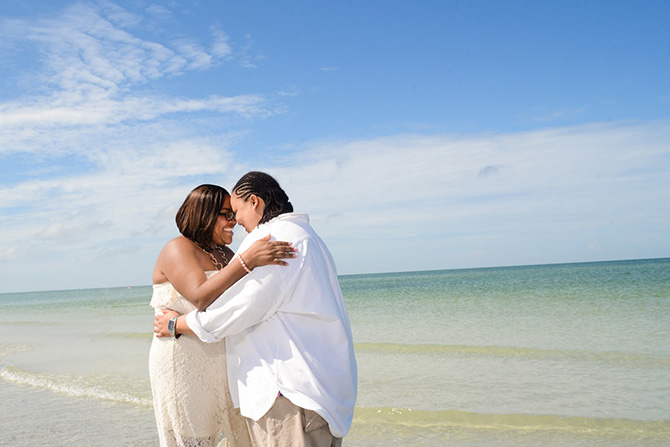 Tide the Knot Beach Weddings - Lesbian brides seaside
