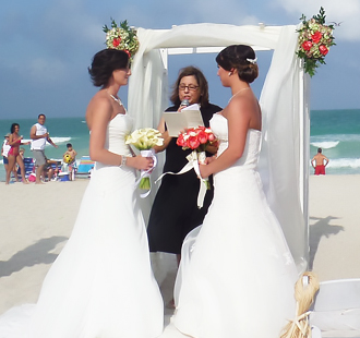 Weddings by Cecilia West Palm Beach, Florida Bilingual Same-Sex Wedding Officiants reading vows