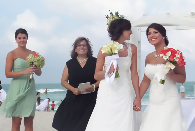 Weddings by Cecilia West Palm Beach, Florida Bilingual Same-Sex Wedding Officiants wedding ceremont beach