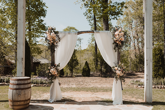 Cold Creek Farm Rustic Wedding Arch