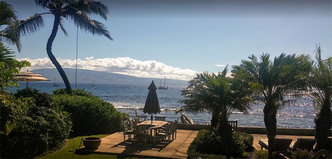 Oceanfront view Maui, Hawaii Private Beachfront Wedding Site