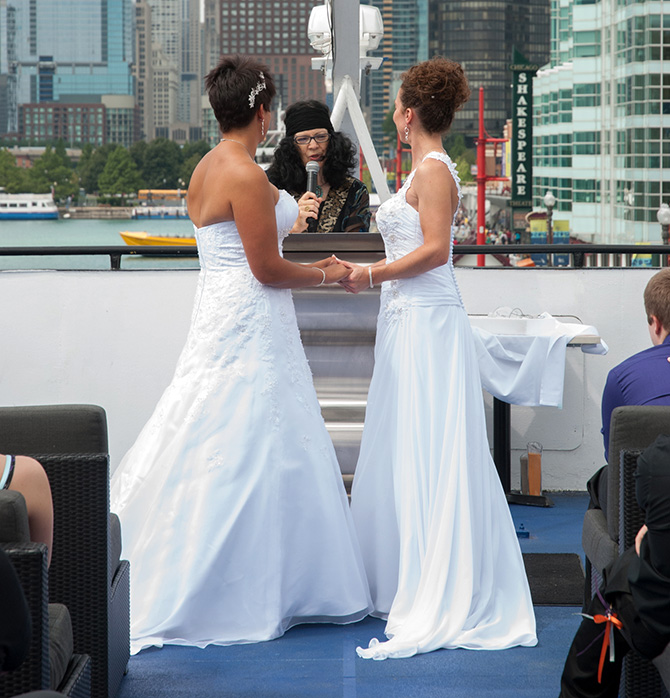 Entertainment Cruises - Lesbian wedding ceremony