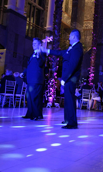 MDM Entertainment - LGBT wedding reception up-lighting