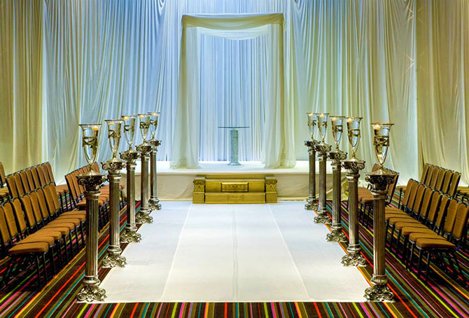 Midwest Conference Center white wedding ceremony