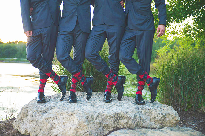 Argyle grroms socks at Parkway Banquets
