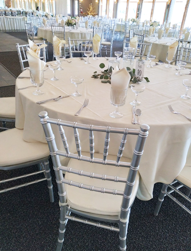 Peach wedding reception - Parkway Banquets and Catering LGBT Weddings in Ingleside Illinois