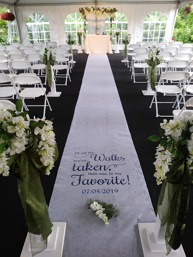 Wedding Ceremony Aisle - Parkway Banquets and Catering